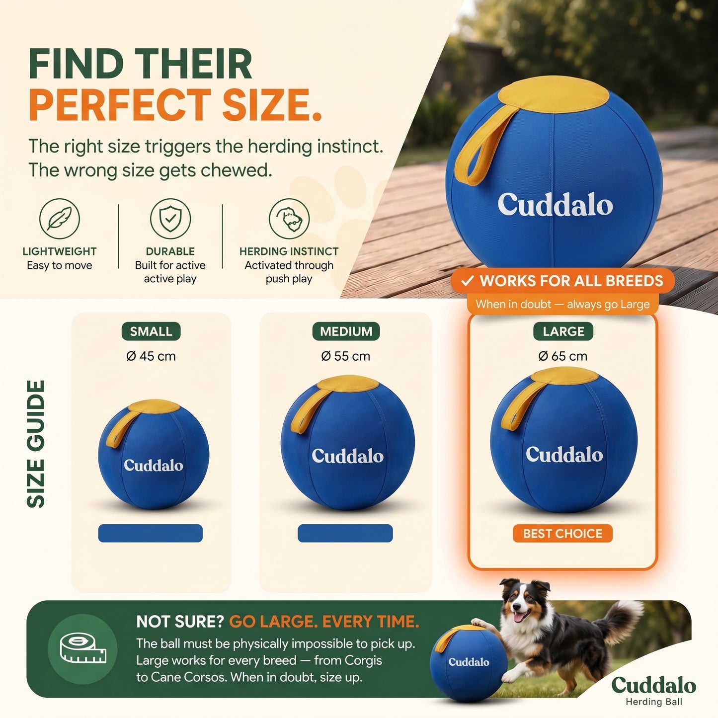 cuddalo™ Herding Ball for dogs